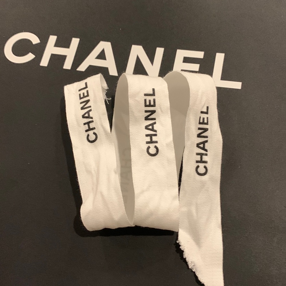 Chanel white ribbon